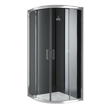 CABINE DE DOUCHE PAROI DEMI-CIRCULAIRE 90x90 H200 CM VERRE TRANSPARENT ANGULAIRE