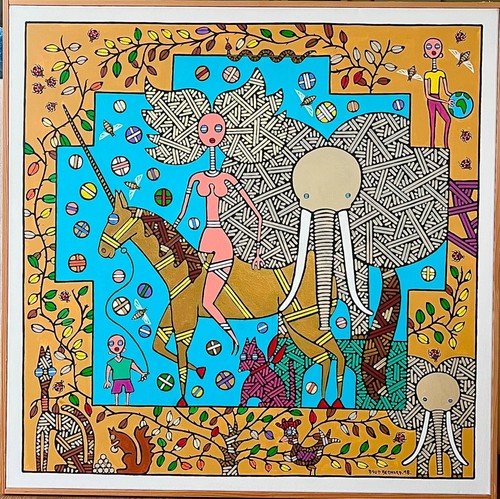 Peinture sur toile signée - peinture,
