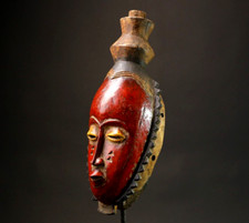 Décoration d'intérieur africaine Baule masques anciens à suspendre murale piè...