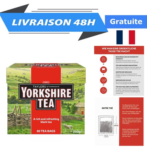 Yorkshire tea thé - noir, 80