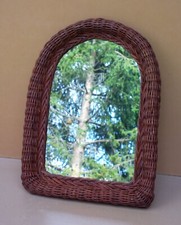 Miroir osier tressé vintage