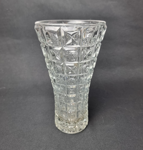 Vase ancien verre pressé - en,