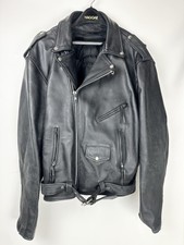 Vintage Classic Perfecto Leather Motorcycle Jacket Size 48T 
