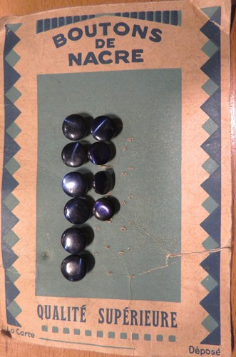 Boutons miniature nacre - en, sur