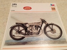 Carte moto JAWA 350 usine 1935 collection Atlas Motorcycle CZ