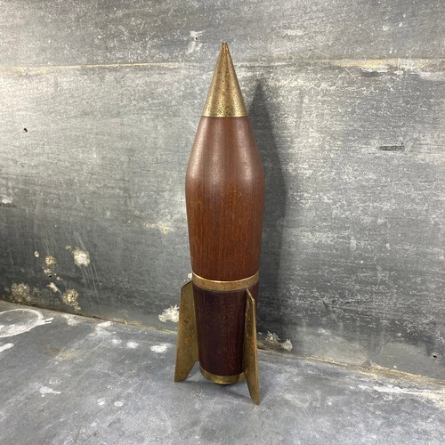 Wood and brass rocket - brass, or