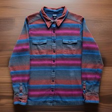 Patagonia Fjord Shirt Women's 12 Multicolor Striped Casual Outerwear Button Up