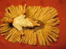 SANTON in ancient WAX Jesus in the MANGER SANTON DIVINEAU 9.5 cm