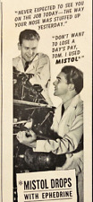 1942 Mistol Drops Ephedrine Men Working on Engine Vintage Print Ad