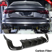 For Audi A4 B9.5 S-LINE S4 2020-2023 Dry Carbon Rear Bumper Diffuser Lip Spoiler