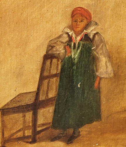 Signed antique painting - ., dated