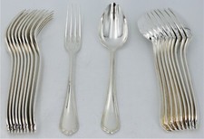 Christofle modèle Spatours, 8 couverts de table en métal argenté, 16 pièces.