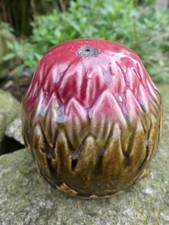 Onnaing Tirelire Artichaud XIX ème fêle et éclats anciens 8cm de haut 8cm diamèt