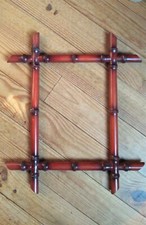 Cadre original en bambous d'époque et de style Art Déco - dim 49 x 41 cm