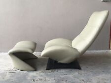 PETER VAN DER HAM  ARTIFORT LEATHER WAVE CHAIR AND OTTOMAN - P