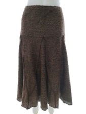 VINTAGE Jupe longue pour Femmes Brillante Brun 36