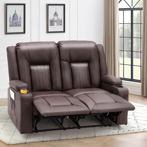 Loveseat recliner with - loveseat, cup