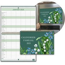 Family calendar wall/fridge French 2025 202618 months 32 x 22cm calendar...