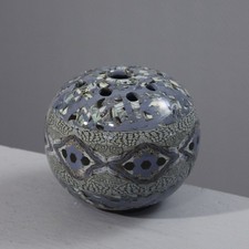 Gerbino workshops in Vallauris vase spade flowers ball mixed earth 20th century