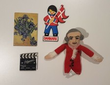Fridge Magnets/Fridge Magnets - Mozart Doll/Hollywood/Van Gogh/Denmark