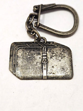 KEYRING - metal suitcase LE DUC MAROQUINIER leather goods Angers vintage 1960s