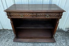 Solid oak storage cabinet - country style, late 19th century