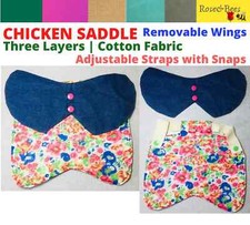 Chicken Saddle Adjustable Straps W Snaps Hen Apron Feather Protector Jacket Wing