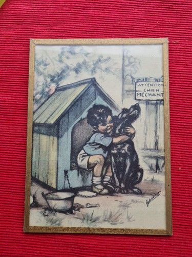 Grande gravure ancienne - grande,