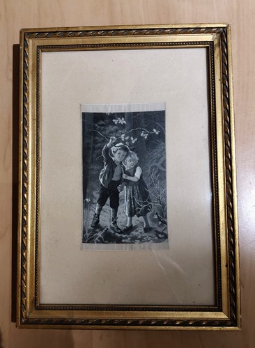 Tableau ancien soie - , tissée