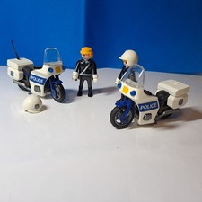 PLAYMOBIL 3986 Lot de 2 motos de police Et 2 personnages d'origine