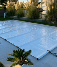 Bâche de Piscine Rollschutzabdeckung Stangenabdeckung Sicherheitsabdeckung Sans