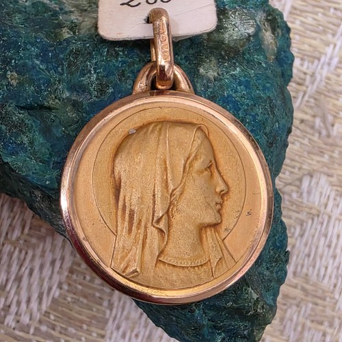 Médaille vierge profil - de,