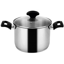 Casserole 18cm 3L, Induction Couvercle en Verre Acier Inox. à Toutes Cuisinières