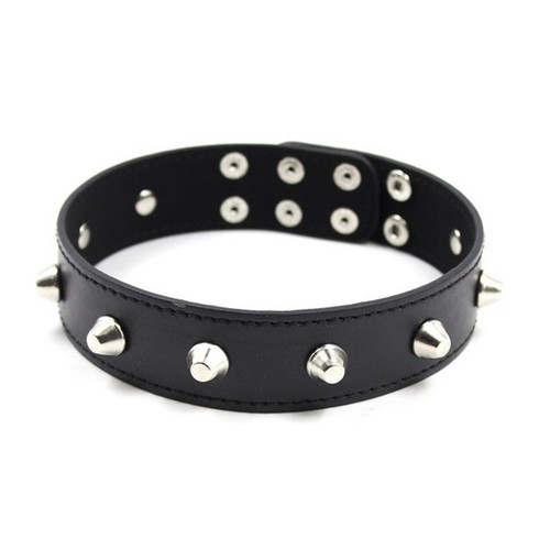 Collier cuir vinyle lingerie - collier,