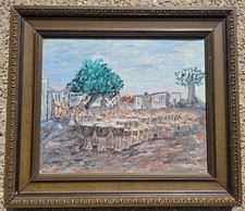 Belle peinture sur toile - La vente de Jambay Sénégal - Ly Michail Michael 46x33