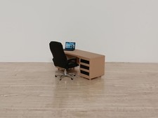 BUREAU AVEC FAUTEUIL ET PC