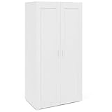 IDMarket - Armoire 2 Portes VITO Blanc penderie 80