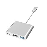 JZK Adaptateur multiport USB C avec sortie HDMI 4K,
