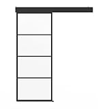 IDMarket - Kit Porte coulissante vitrée Verre trempé