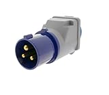 Adaptateur Fiche Schuko Femelle 2P+T vers Prise CEE