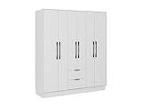 Vente-unique-Armoire 6 portes et 2 tiroirs - L162 cm