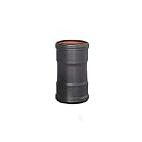 S&M Manchon de jonction H-H émaillé noir 850°C - Ø80mm