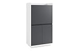 byLIVING Secrétaire Hannes - Blanc mat - Anthracite