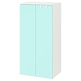 IKEA SMÅSTAD Garde-robe, 60 x 42 x 123 cm, blanc/turquoise