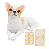 Décoration de jardin en résine robuste, statue de chihuahua