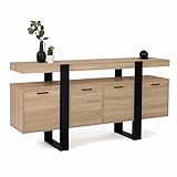 IDMarket - Buffet 160 cm Phoenix XXL 4 Portes Bois