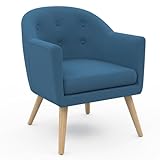 IDMarket - Fauteuil scandinave Olan Cabriolet en Tissu