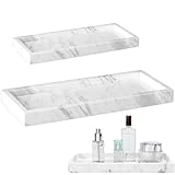 Rierousy Lot de 2 plateaux de salle de bain rectangulaires