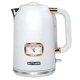 MUSE Bouilloire rétro en acier inoxydable avec affichage