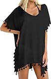 Chalier Poncho de plage pour femme, maillot de bain,